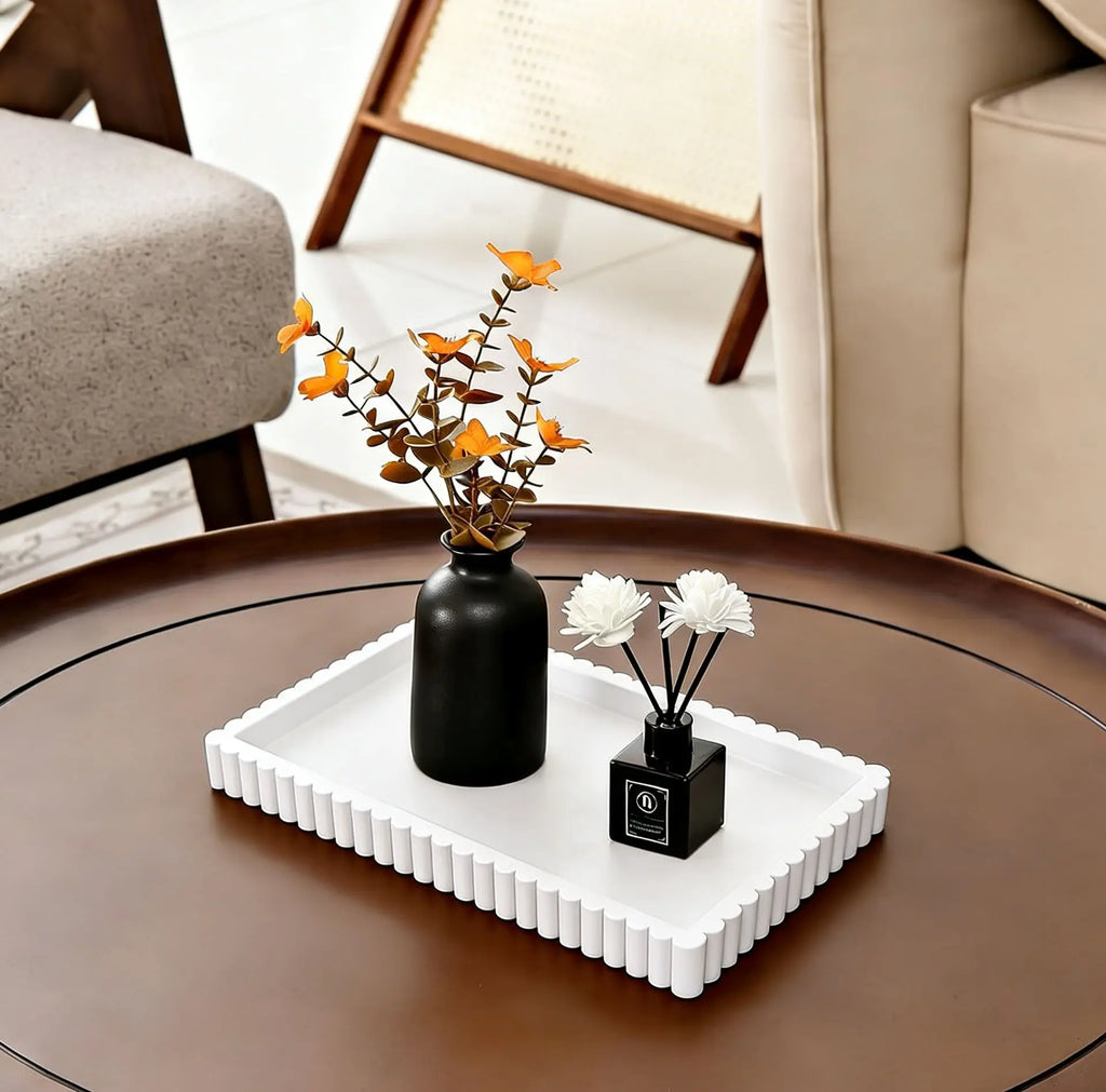Silicone Wave-Edge Vanity Tray