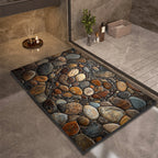 Stone Design Diatomite Bath Mat Bathroom Non-slip Shower Foot Mats Absorbent Quick Dry Toilet Rugs Carpet Doormat Washable