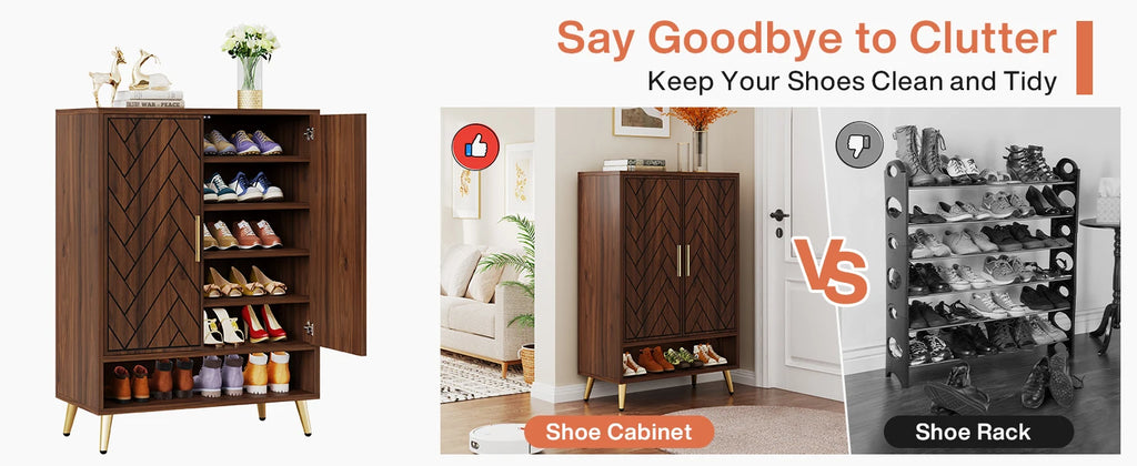 WalnutHaven 6-Tier Shoe Cabinet