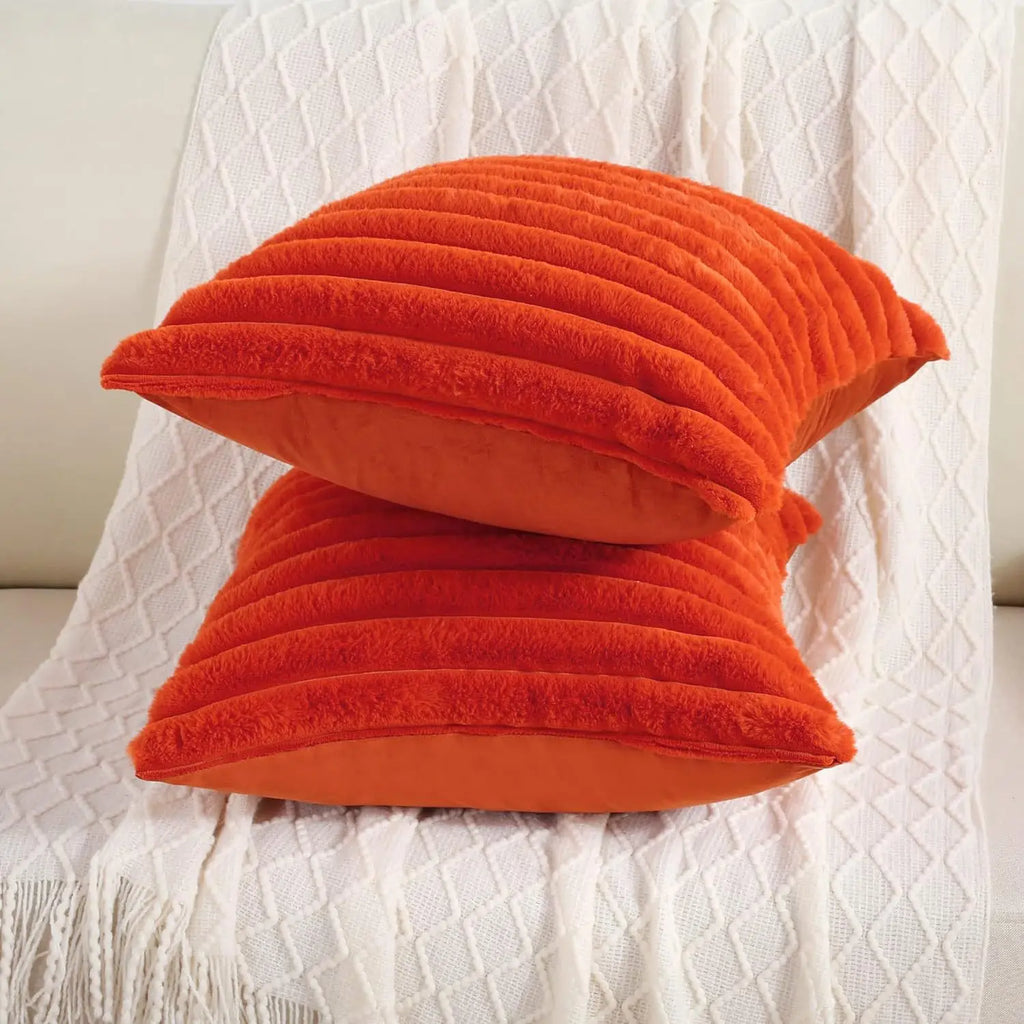 PlushStripe Cushion Cover