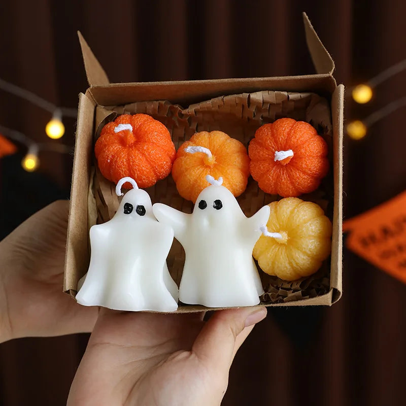 Halloween Ghost Candle Atmosphere Home Modeling Wax Set Ghost Premium Gifts Aromatherapy Home Decoration Gifts