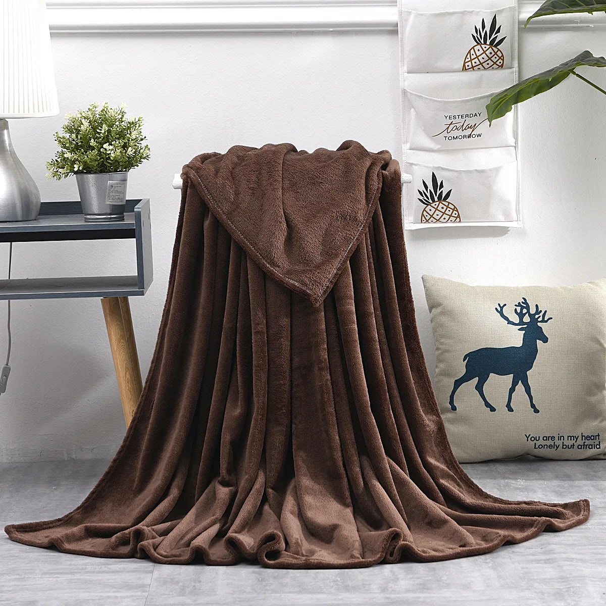 Coral Fleece Throw Blanket