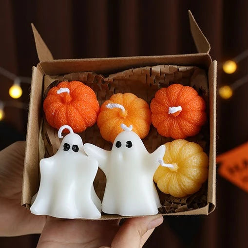 Halloween Ghost Candle Atmosphere Home Modeling Wax Set Ghost Premium Gifts Aromatherapy Home Decoration Gifts