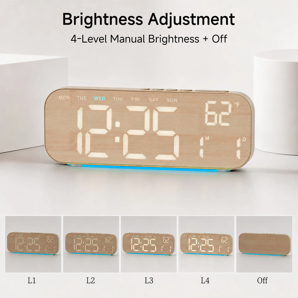 10-Inch Ambient LED Digital Alarm Clock