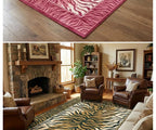 Pink Zebra Machine-Washable Area Rug