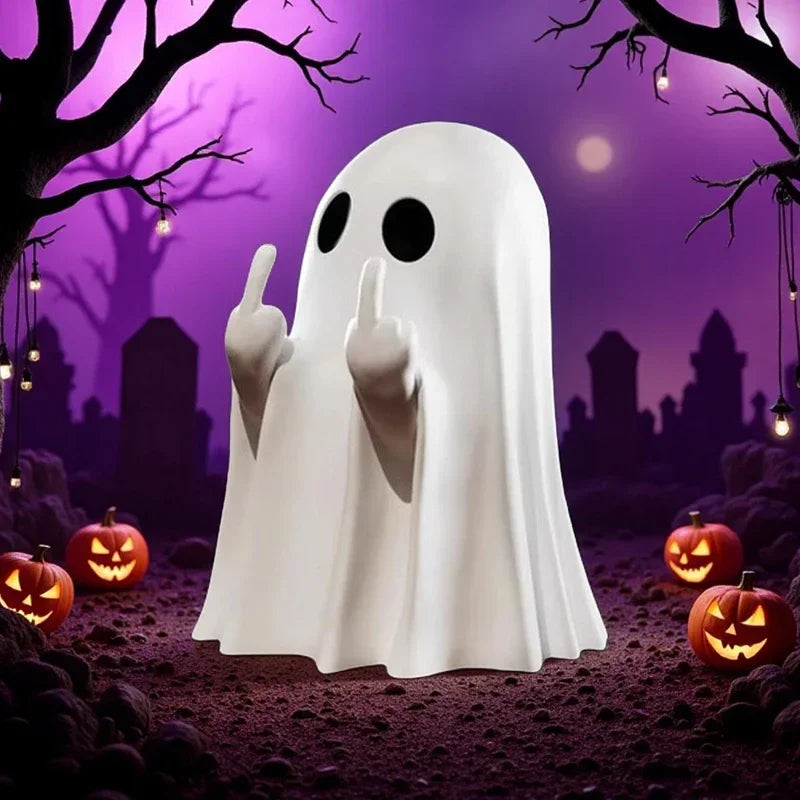 Cheeky Ghost Middle Finger Figurine