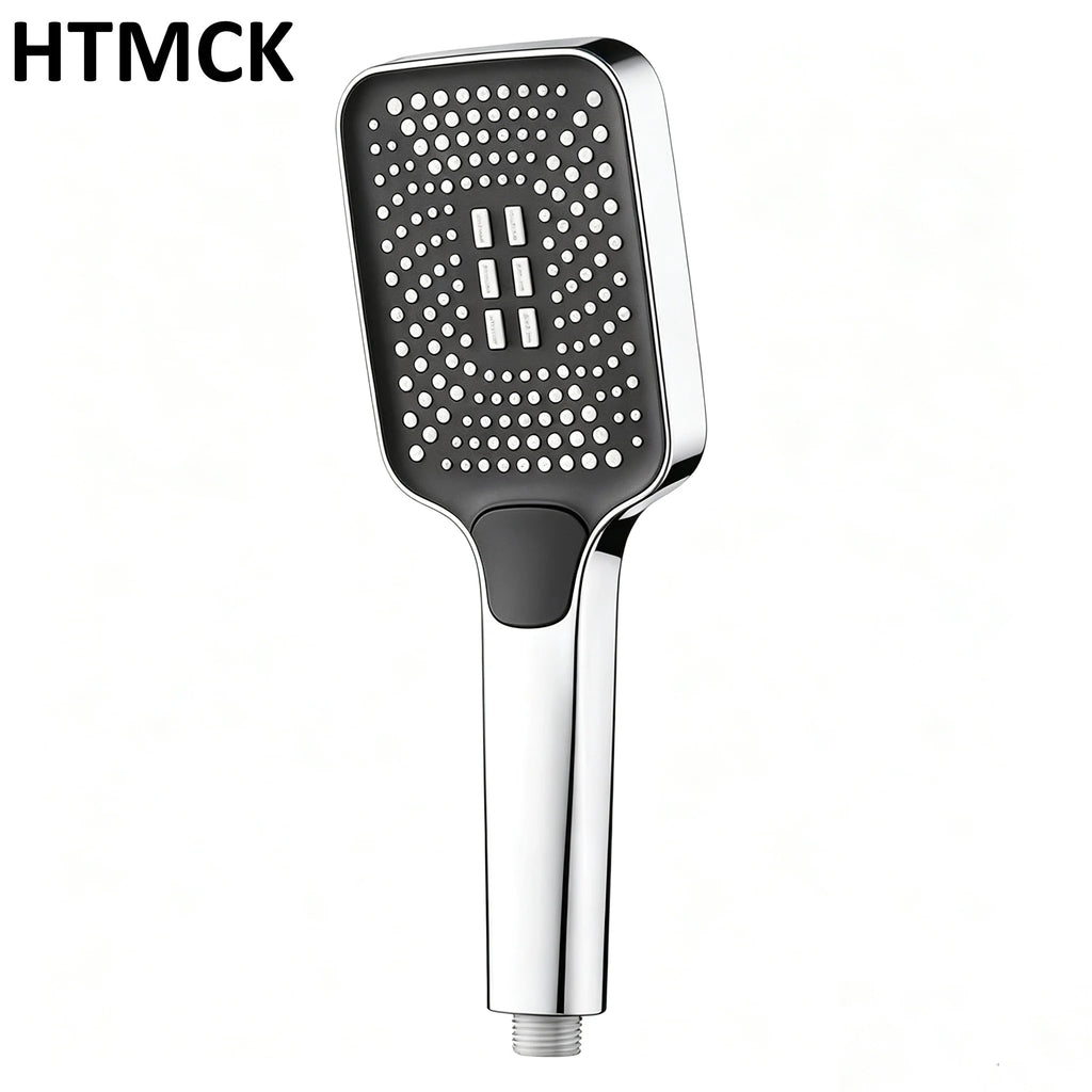 HTMCK Adjustable 3‑Mode High Pressure Shower Head, Large Flow Water‑Saving Rainfall Shower Head for Bathroom