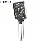 HTMCK Adjustable 3‑Mode High Pressure Shower Head, Large Flow Water‑Saving Rainfall Shower Head for Bathroom