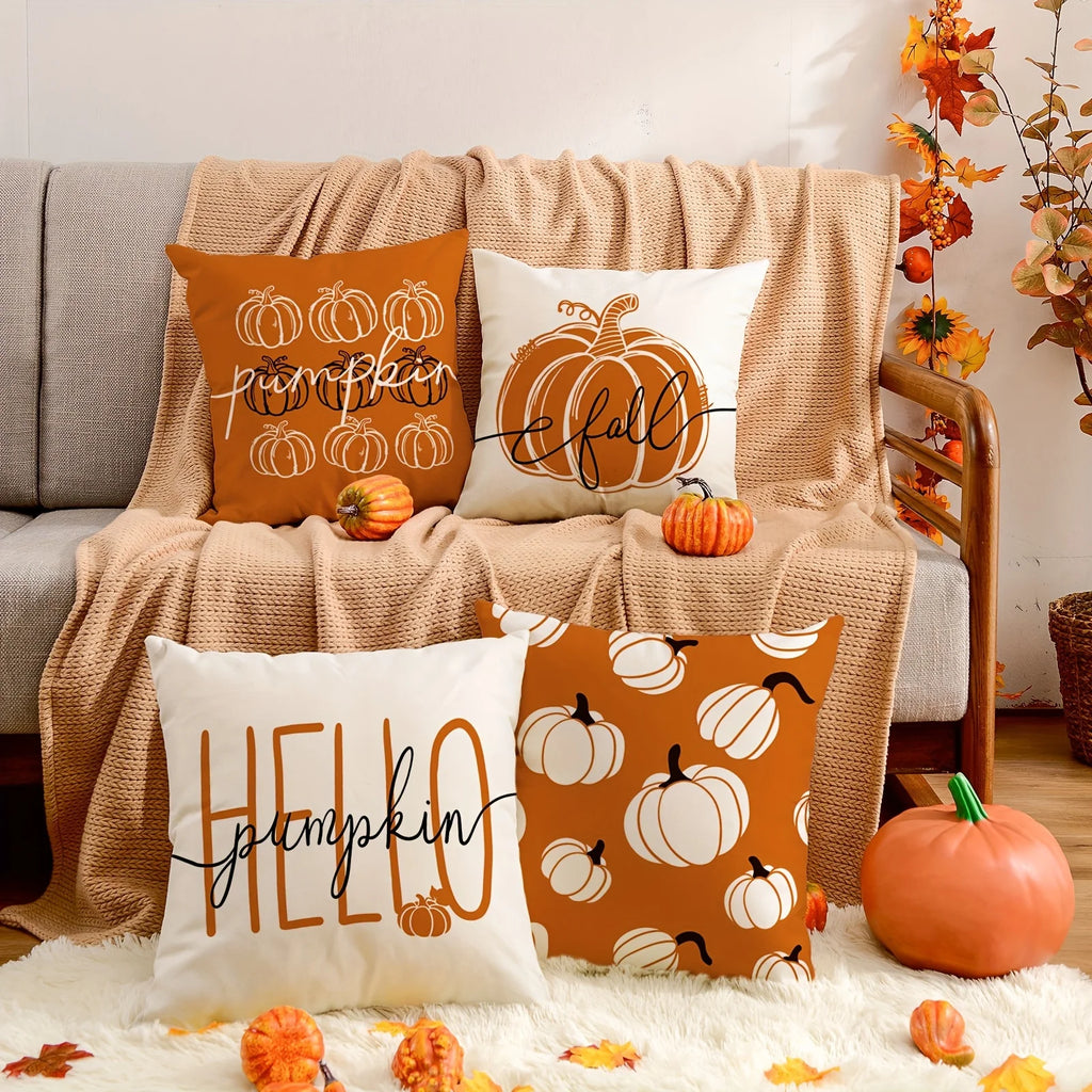 Vintage Pumpkin Fall Pillow Covers