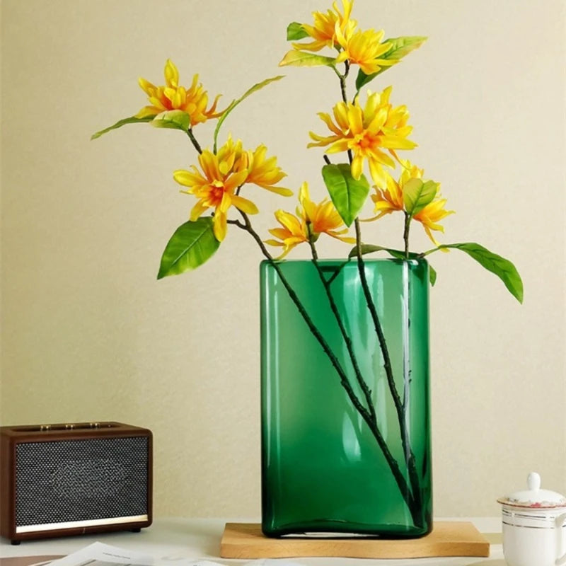 Amber Cylinder Glass Vase