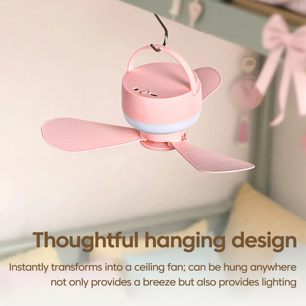 Remote-Control Outdoor LED Ceiling Fan with Light