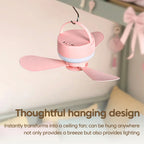 Remote-Control Outdoor LED Ceiling Fan with Light