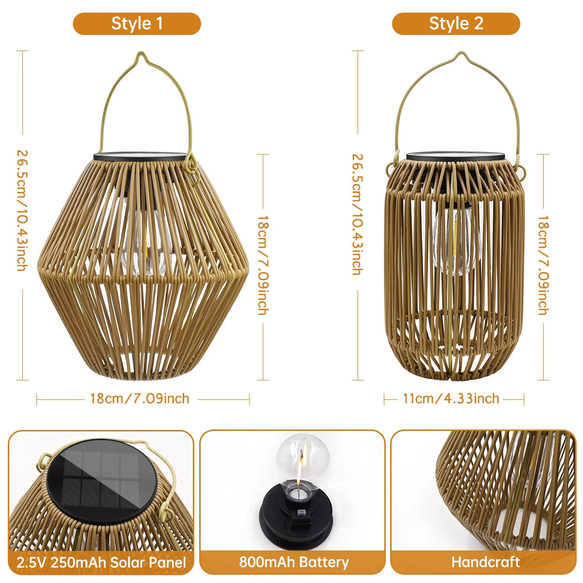 Boho Solar Waterproof Decorative Lantern