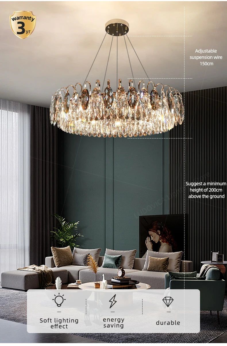 Modern Luxury Crystal Chandelier