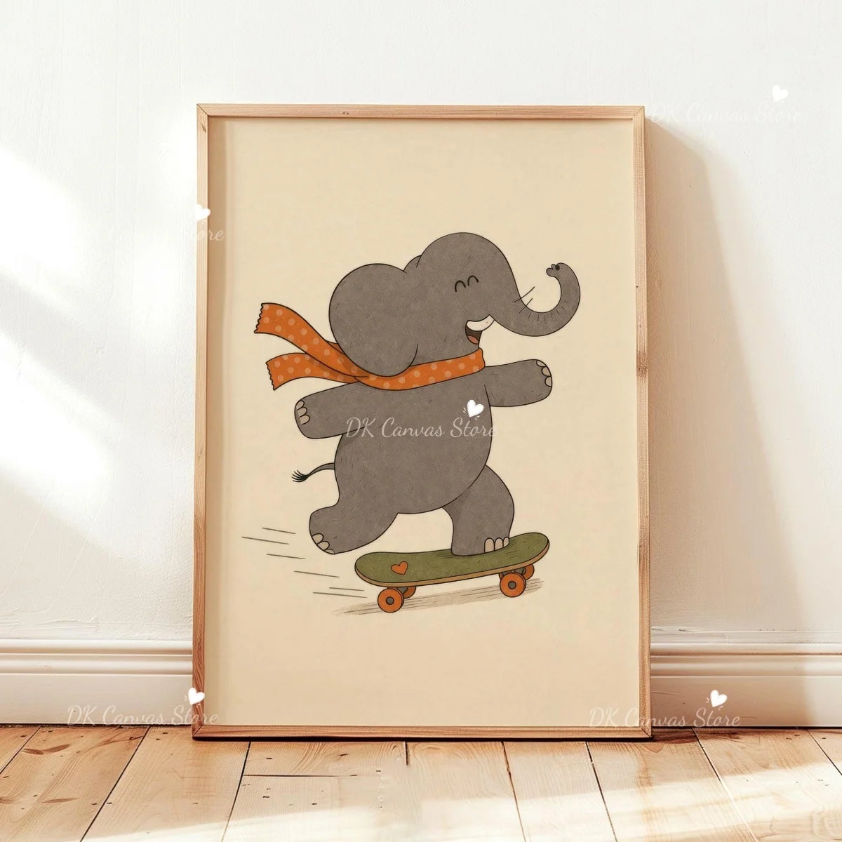 Skateboarding Dachshund Canvas Print