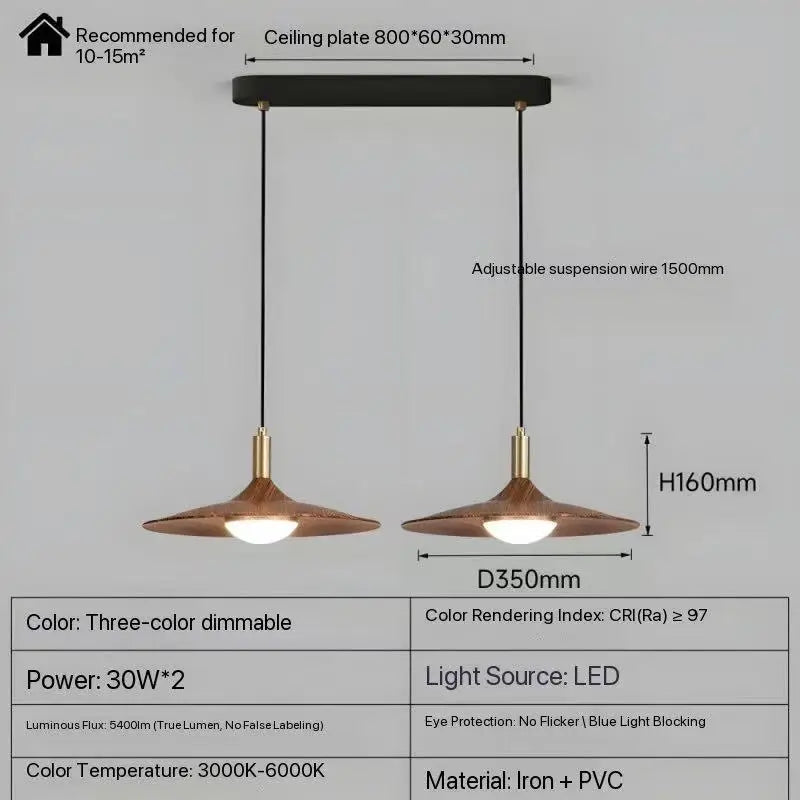 Walnut Chandelier