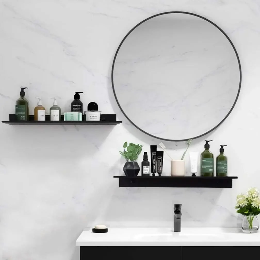 No-Drill Floating Bathroom Shelf