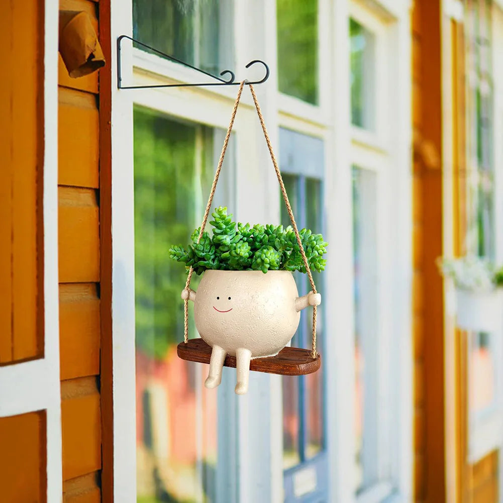 Wall-Hanging Cartoon Head Planter