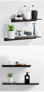 No-Drill Floating Bathroom Shelf