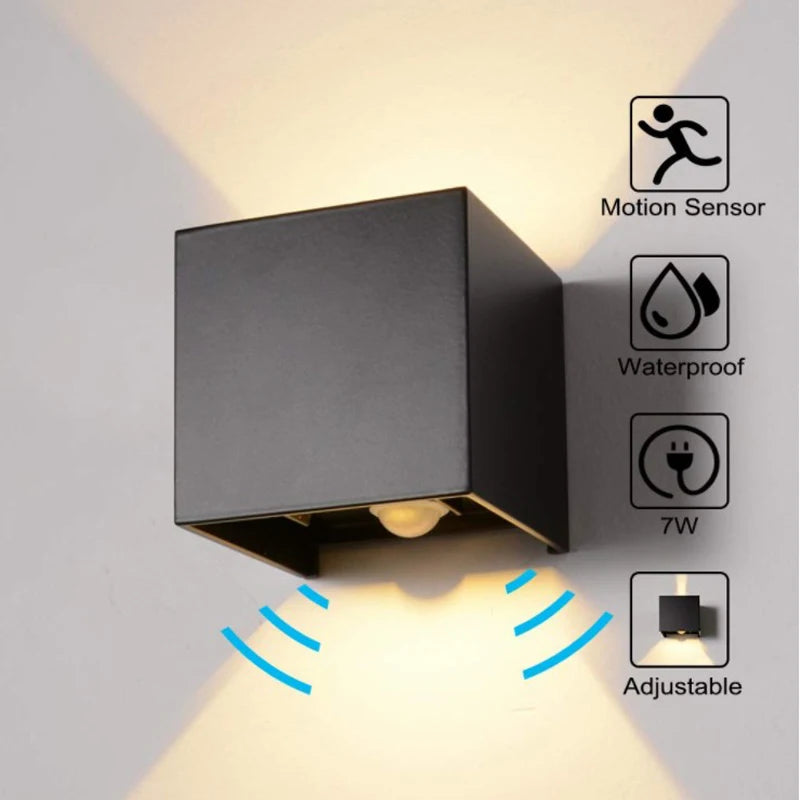 Waterproof Motion-Sensor LED Wall Light