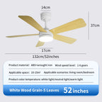 Black Remote-Control Ceiling Fan Light