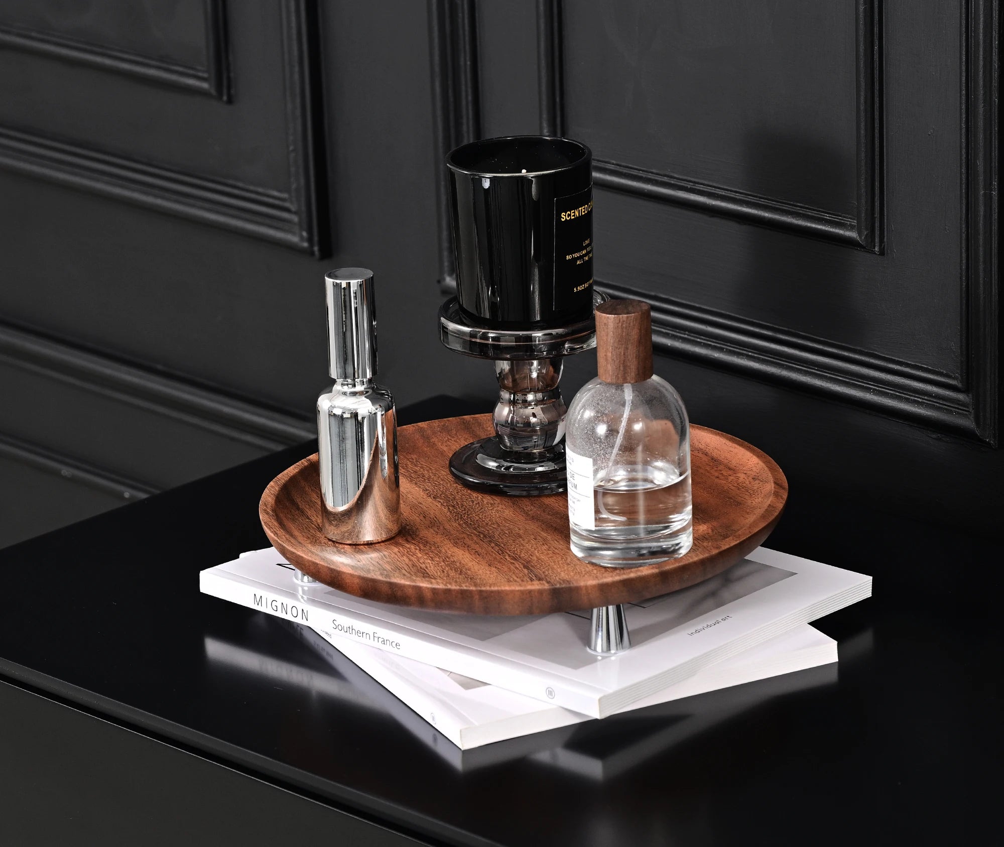 Round Wooden Serving & Display Tray