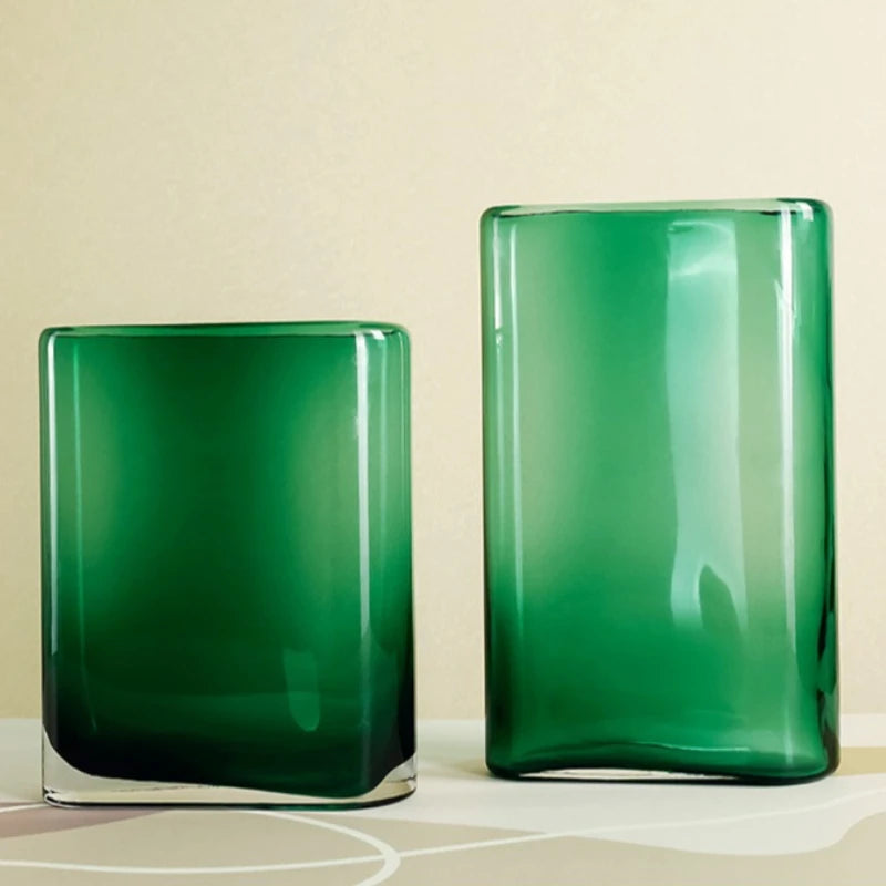 Amber Cylinder Glass Vase