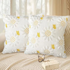 Bunny Bow & Daisy Plush Pillow Cover