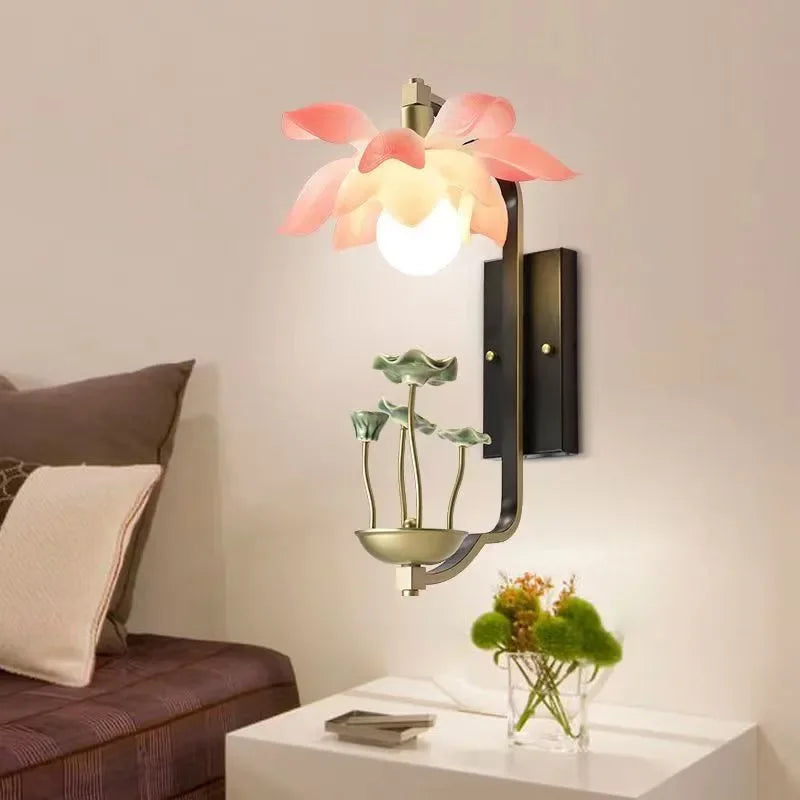 LotusGlow Artistic Wall Lamp