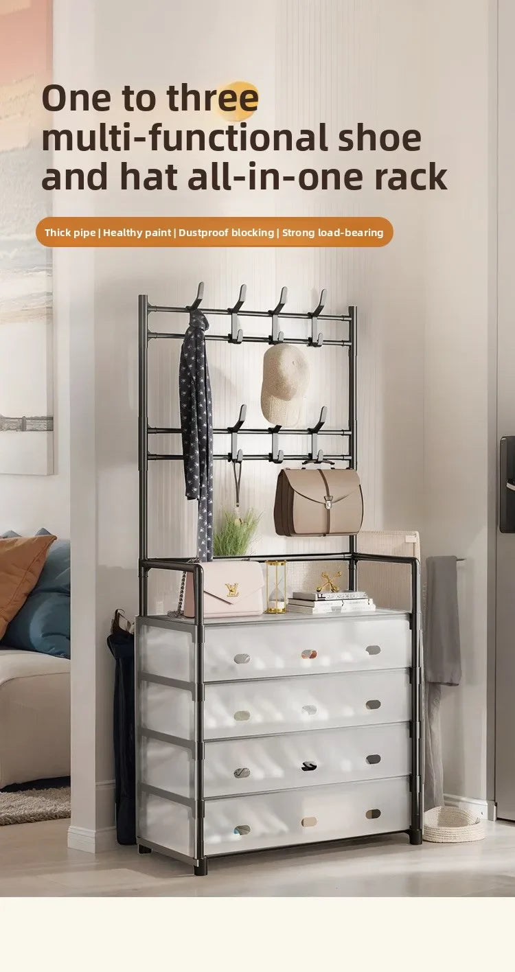 Door-Mounted Shoe & Hat Rack
