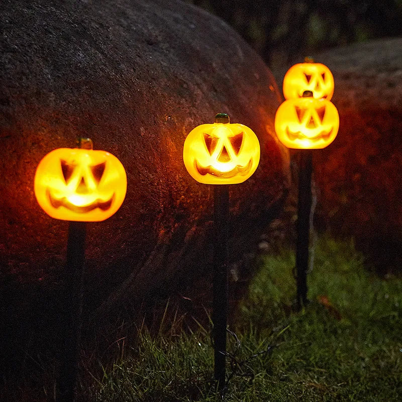 5-Piece Solar Jack-O-Lantern Light Set