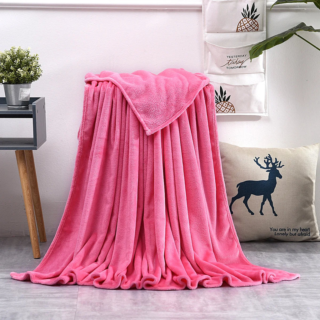Coral Fleece Throw Blanket