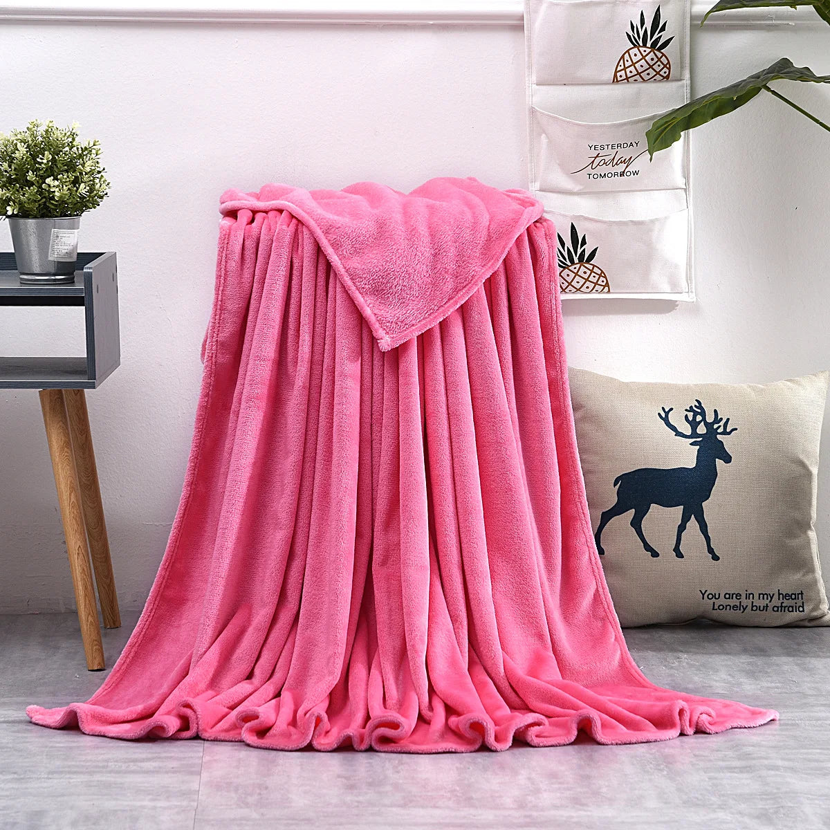 Coral Fleece Throw Blanket