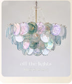 Blue Murano Glass Pendant Chandelier