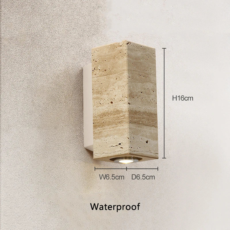 Travertine Wabi-Sabi Wall Light