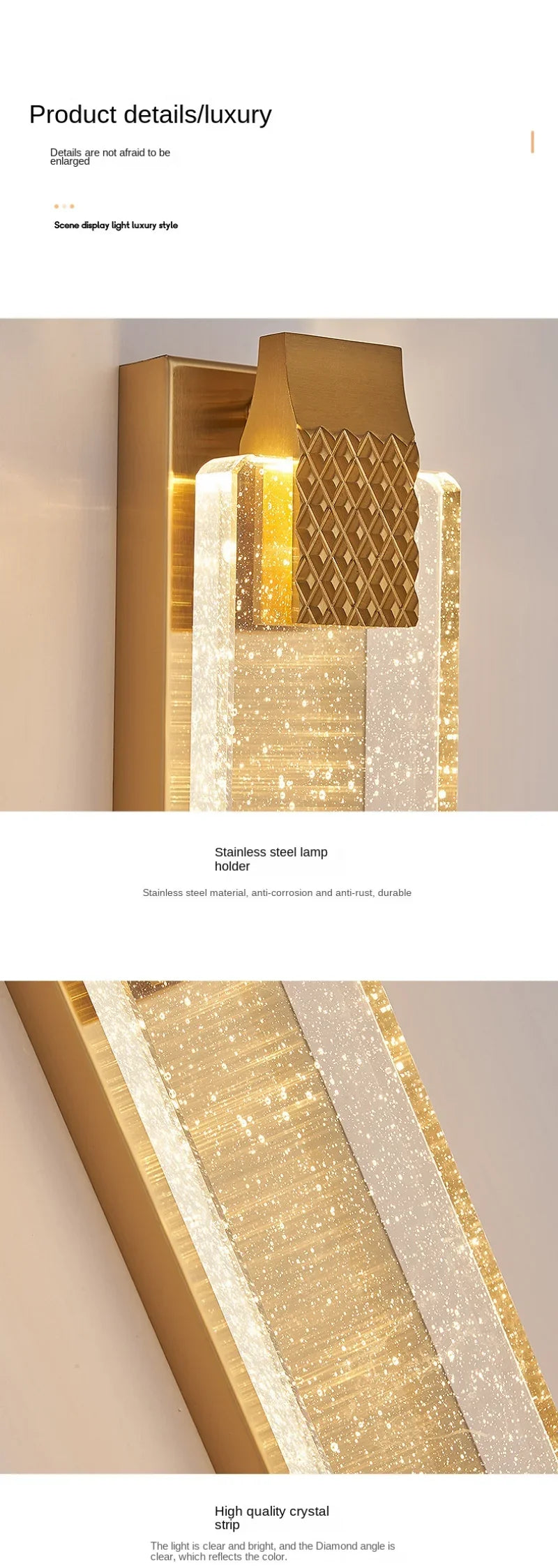 LuxeGlow Crystal Wall Sconce
