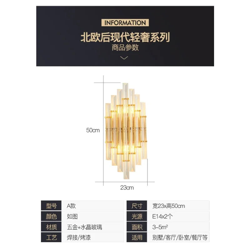 French Crystal Wall Sconce