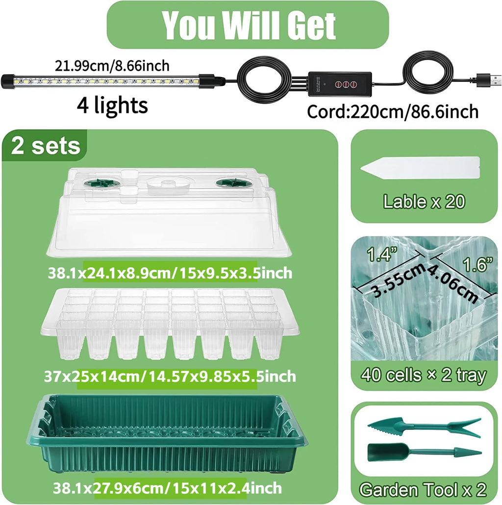 LED Seed Starter Tray Kit