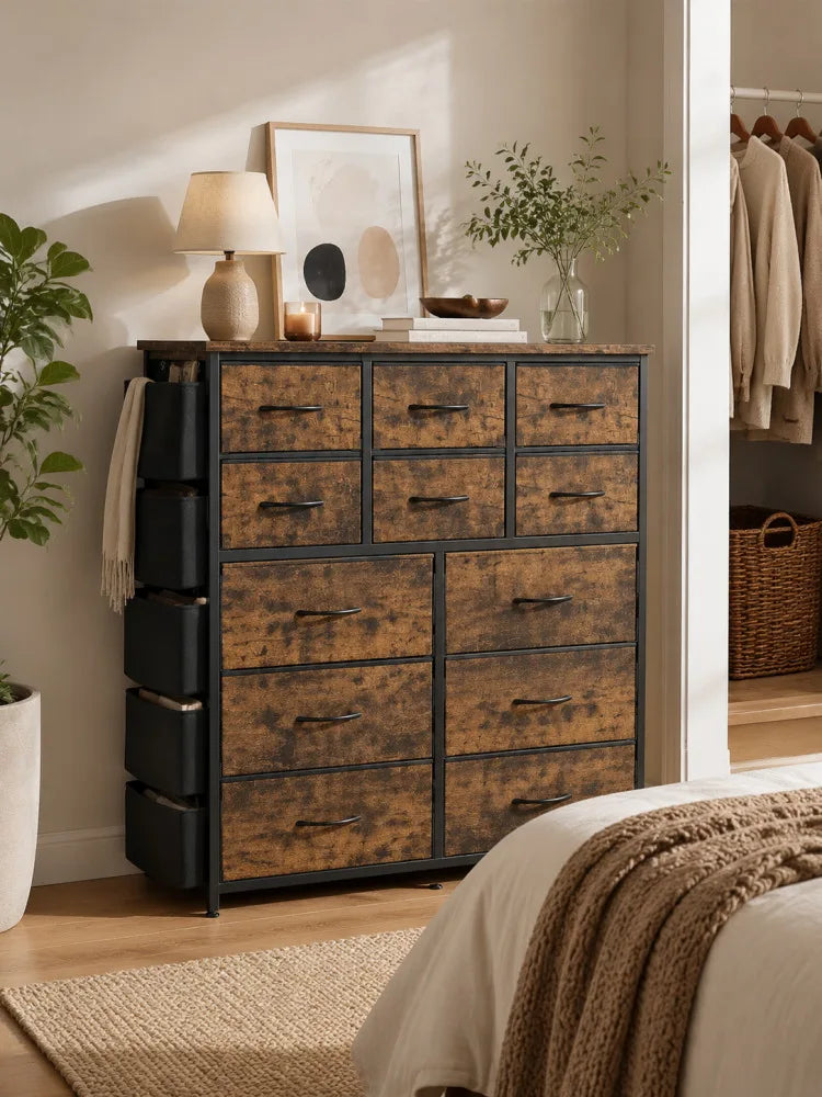 12-Drawer Fabric Storage Dresser