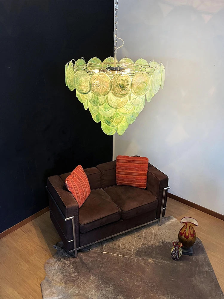 Dimmable Glass-Piece LED Chandelier
