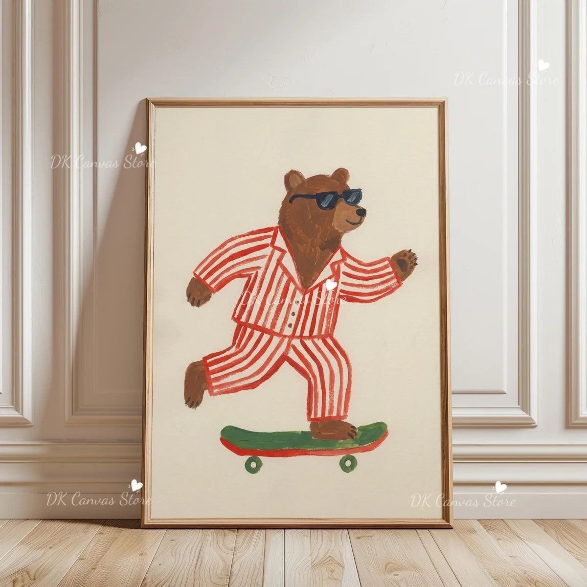 Skateboarding Dachshund Canvas Print