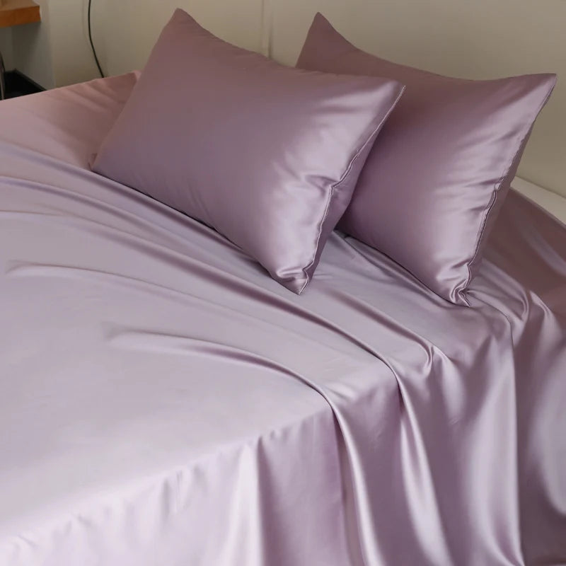 100% Silk Bed Sheet Set Luxury Mulberry Silk Bedding Sets Twin Full Double Queen King Size Fitted Sheet Flat Sheet Pillowcase