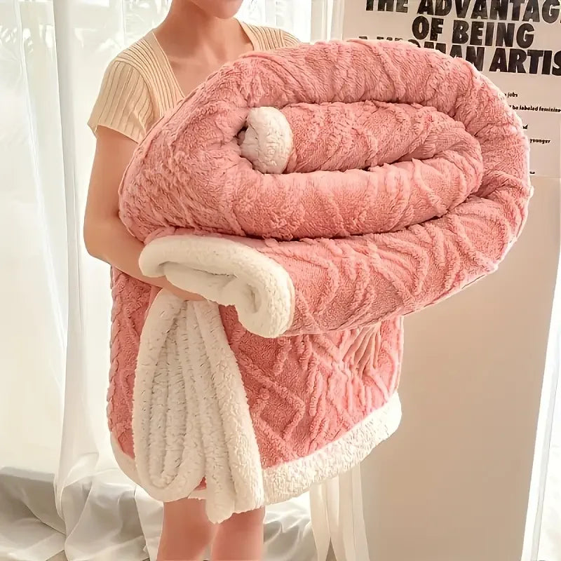 7 lb Weighted Sherpa Fleece Blanket
