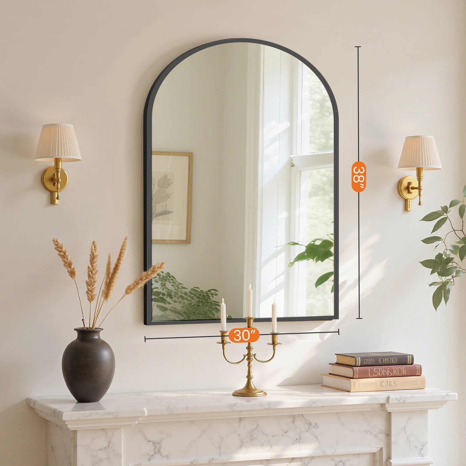 Arched Bathroom Wall Mirror