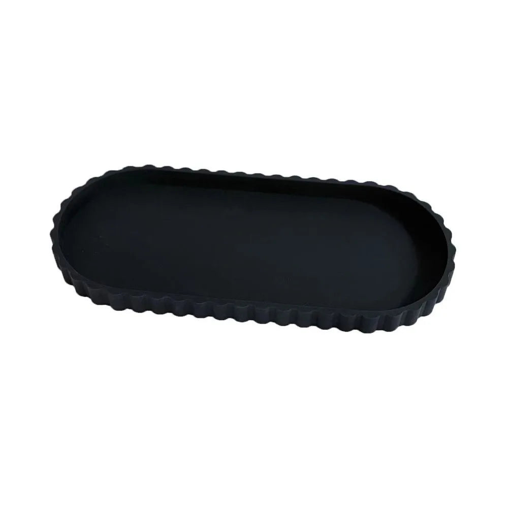 Marble-Look Oval Silicone Storage Tray