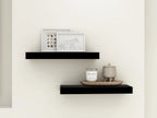 Black MDF Floating Wall Shelves