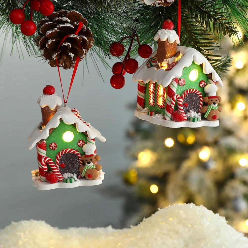 Gingerbread LED pendant ornament product detail