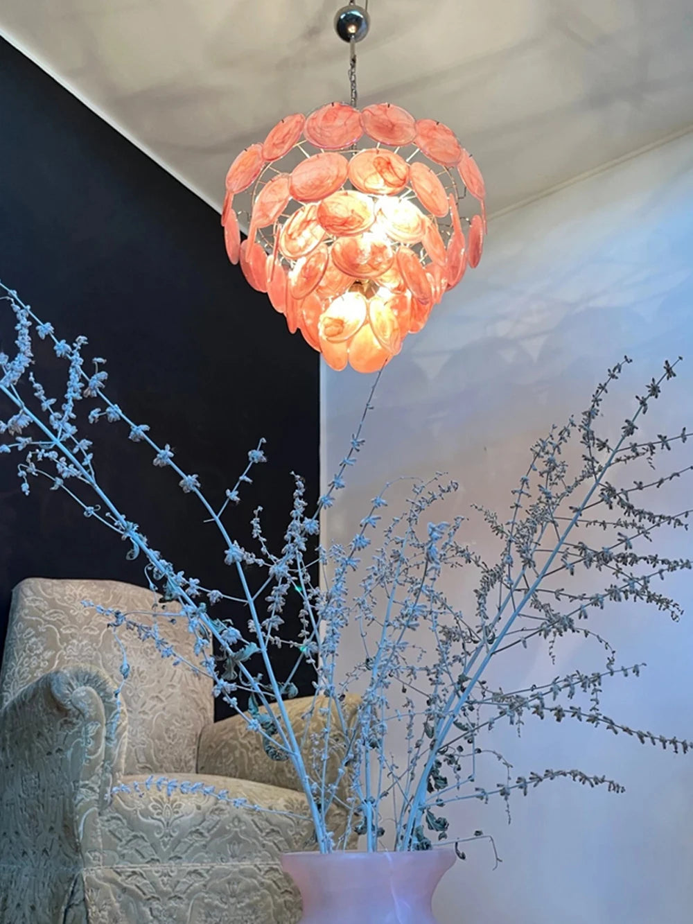 Dimmable Glass-Piece LED Chandelier