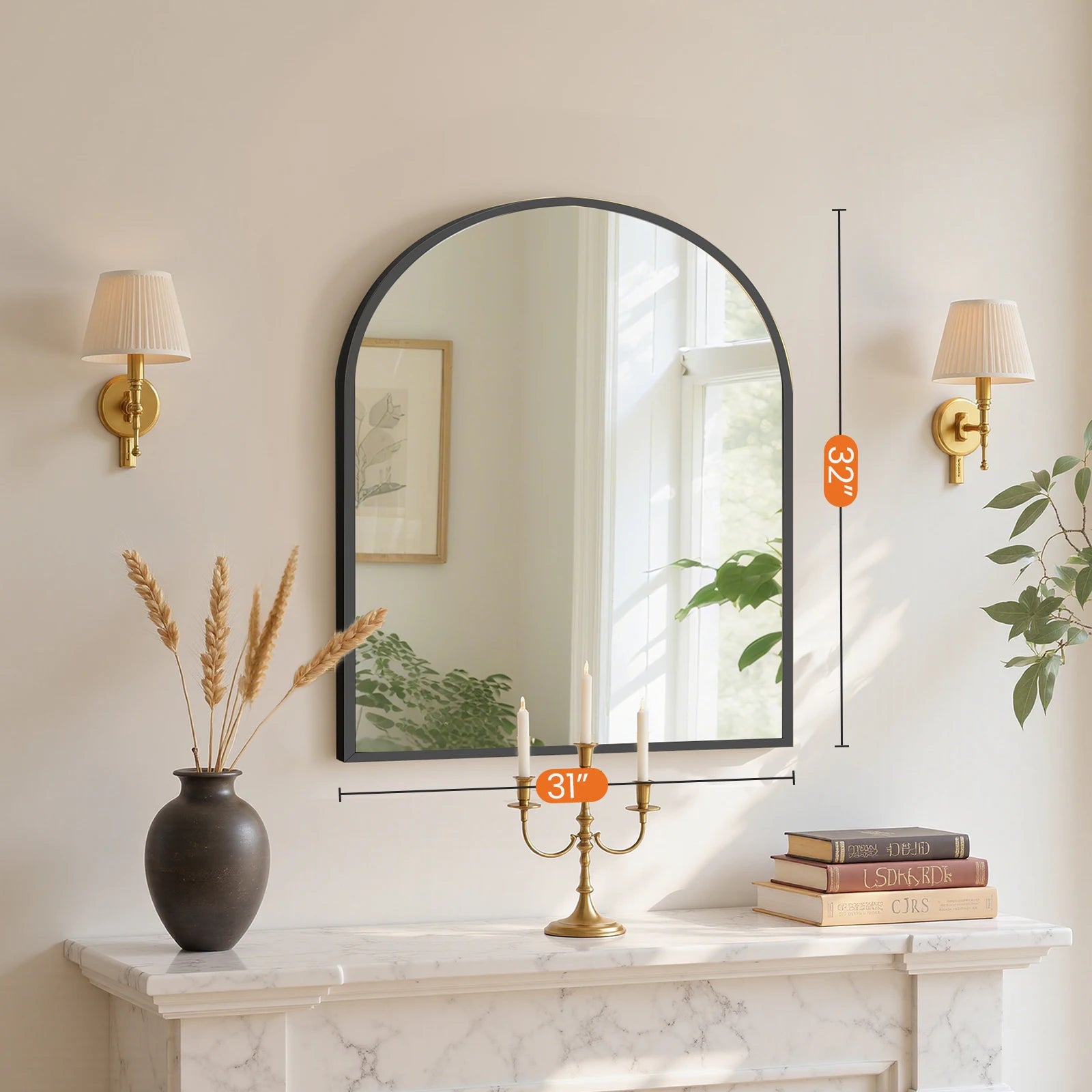 Arched Bathroom Wall Mirror