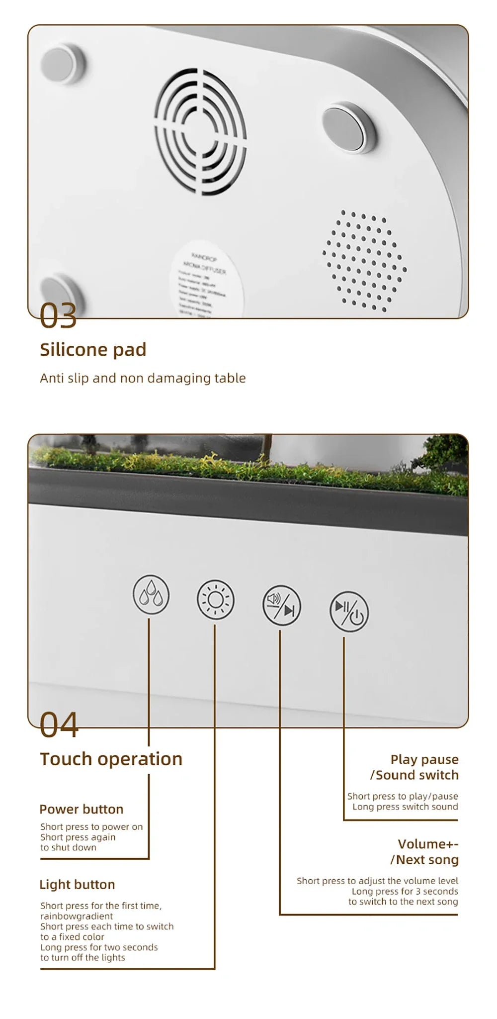 Color-Light Rain Cloud Aroma Diffuser